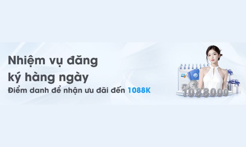 Khuyến mãi rs8sport hấp dẫn khi hoàn thành nhiệm vụ điểm danh hàng ngày